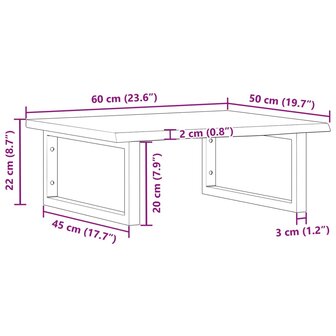 Badkamer wandschap staal en massief eikenhout 11