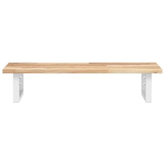 Badkamer wandschap staal en massief acaciahout 4