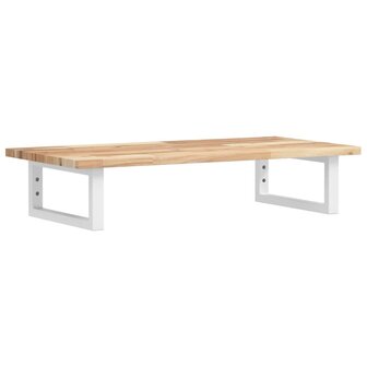 Badkamer wandschap staal en massief acaciahout 2