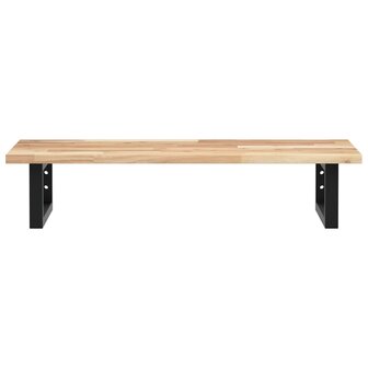 Badkamer wandschap staal en massief acaciahout 4