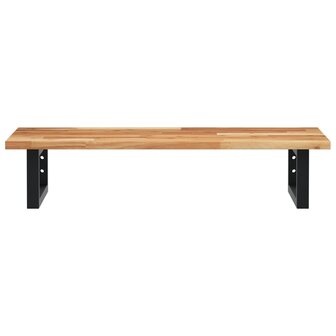Badkamer wandschap staal en massief acaciahout 4