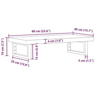 Badkamer wandschap staal en massief acaciahout 11