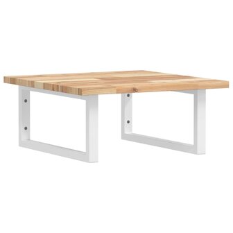 Badkamer wandschap staal en massief acaciahout 2