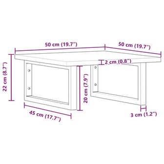 Badkamer wandschap staal en massief acaciahout 11