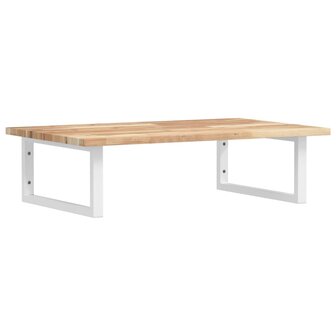 Badkamer wandschap staal en massief acaciahout 2