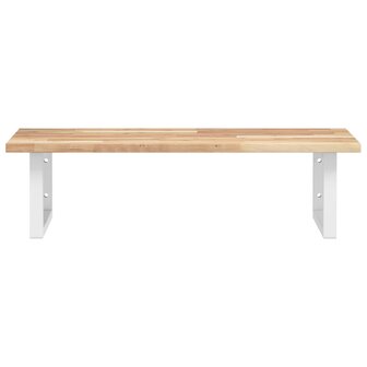 Badkamer wandschap staal en massief acaciahout 4