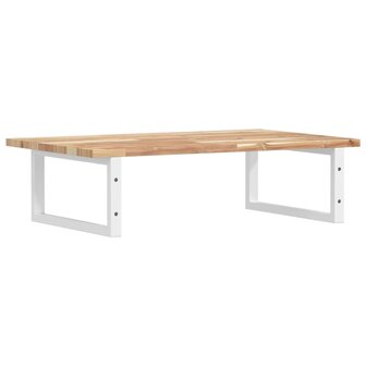 Badkamer wandschap staal en massief acaciahout 6