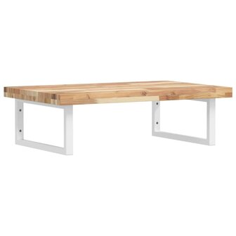 Badkamer wandschap staal en massief acaciahout 2
