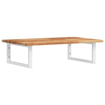 Badkamer wandschap staal en massief acaciahout 2