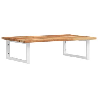 Badkamer wandschap staal en massief acaciahout 2