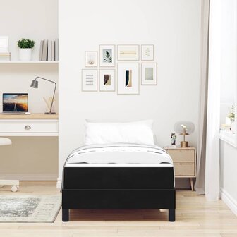 Boxspringbed met matras Zwart 100 x 210 cm Stof 3