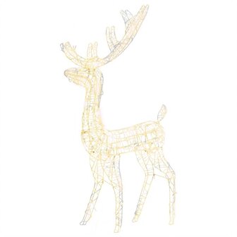 Kerstversiering rendier 140 LED&amp;apos;s 120 cm acryl warmwit 2