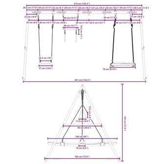 Schommelset met schommel, trapeze en nestschommel 10