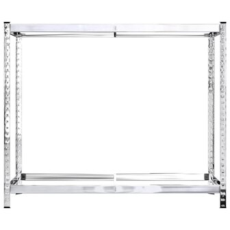 Bandenrekken 2-laags 3 st 110x40x110 cm staal zilverkleurig 5