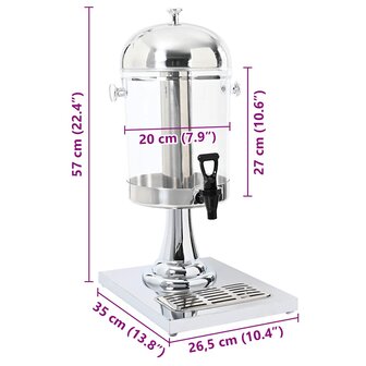 Sapdispenser roestvrij staal 8 L 9