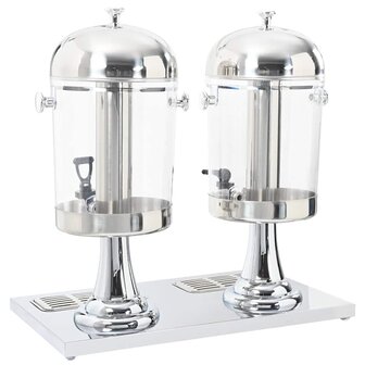Dubbele sapdispenser roestvrij staal 2x8 L 4