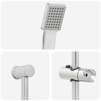 Douchesysteem set Chroom 70 cm Roestvrij staal 7