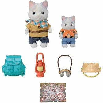 Playset Sylvanian Families Son and Baby Cat Latte - Secret Forest Adventure 2