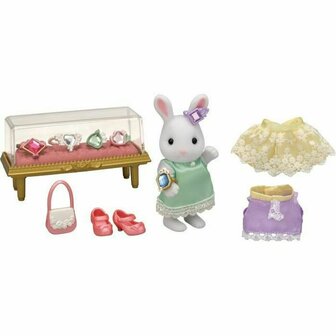 Playset Sylvanian Families The Snow Bunny Fashion Suitcase and Big Sister 1