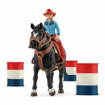 Playset Schleich Cowgirl Barrel Racing Fun 1