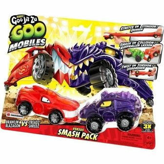 Set auto&amp;apos;s Moose Toys GOO MOBILES - BLAZAGON VS TREADS SHREDZ Rood 5