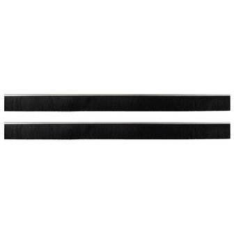 Zelfklevende Deurborstels 2 pcs Zilver 100 cm 2