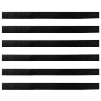 Zelfklevende Deurborstels 6 pcs Wit 100 cm Aluminium Legering 2