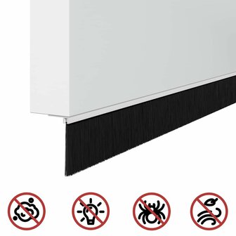 Zelfklevende Deurborstels 6 pcs Wit 100 cm Aluminium Legering 9