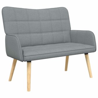 Twee Persoons Sofa Lichtgrijs 115 x 61 x 87 cm Stof 2