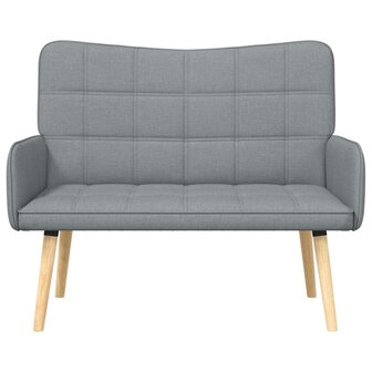 Twee Persoons Sofa Lichtgrijs 115 x 61 x 87 cm Stof 4