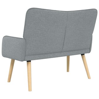 Twee Persoons Sofa Lichtgrijs 115 x 61 x 87 cm Stof 6