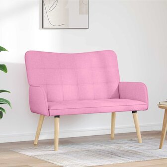 Twee Persoons Sofa Roze 115 x 61 x 87 cm Stof 1
