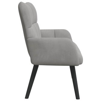 Twee Persoons Sofa Lichtgrijs 115 x 61 x 87 cm Fluweel 5