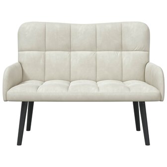 Twee Persoons Sofa Cr&egrave;me 115 x 61 x 87 cm Fluweel 4