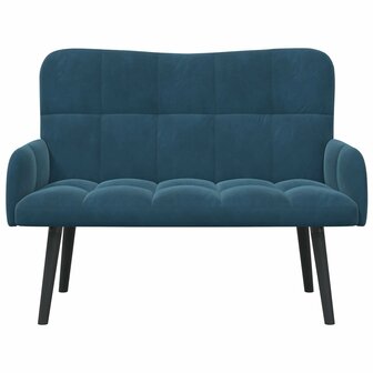 Twee Persoons Sofa Blauw 115 x 61 x 87 cm Fluweel 4