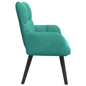Twee Persoons Sofa Turquoise 115 x 61 x 87 cm Fluweel 5