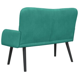 Twee Persoons Sofa Turquoise 115 x 61 x 87 cm Fluweel 6