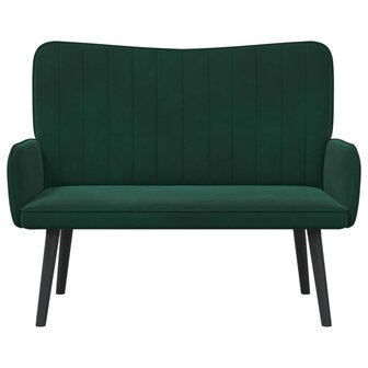 Twee Persoons Sofa Donkergroen 115 x 61 x 87 cm Fluweel 4