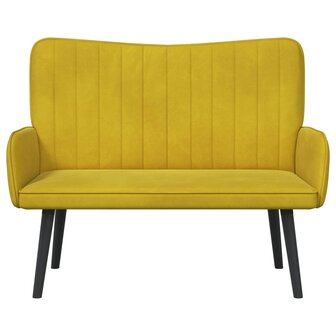 Twee Persoons Sofa Geel 115 x 61 x 87 cm Fluweel 4