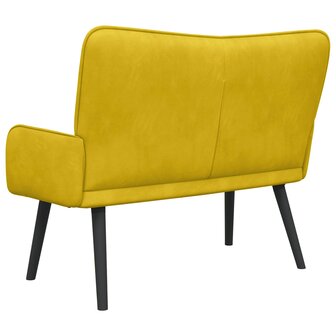 Twee Persoons Sofa Geel 115 x 61 x 87 cm Fluweel 6