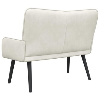 Twee Persoons Sofa Cr&egrave;me 115 x 61 x 87 cm Fluweel 6