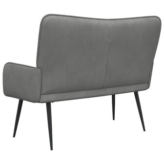 Twee Persoons Sofa Donkergrijs 115 x 61 x 87 cm Fluweel 6