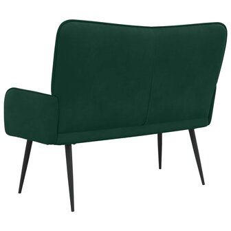 Twee Persoons Sofa Donkergroen 115 x 61 x 87 cm Fluweel 6