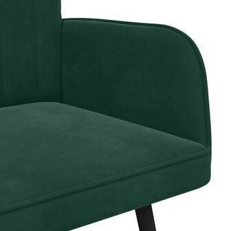 Twee Persoons Sofa Donkergroen 115 x 61 x 87 cm Fluweel 7