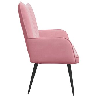 Twee Persoons Sofa Roze 115 x 61 x 87 cm Fluweel 5