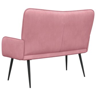 Twee Persoons Sofa Roze 115 x 61 x 87 cm Fluweel 6
