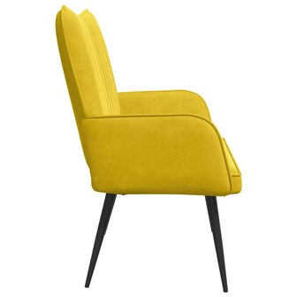 Twee Persoons Sofa Geel 115 x 61 x 87 cm Fluweel 5