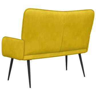 Twee Persoons Sofa Geel 115 x 61 x 87 cm Fluweel 6