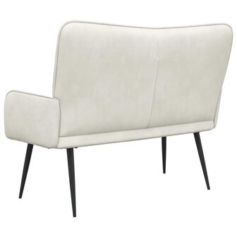 Twee Persoons Sofa Cr&egrave;me 115 x 61 x 87 cm Fluweel 6