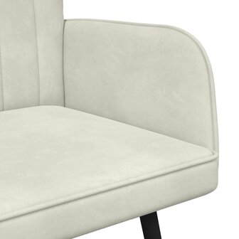 Twee Persoons Sofa Cr&egrave;me 115 x 61 x 87 cm Fluweel 7